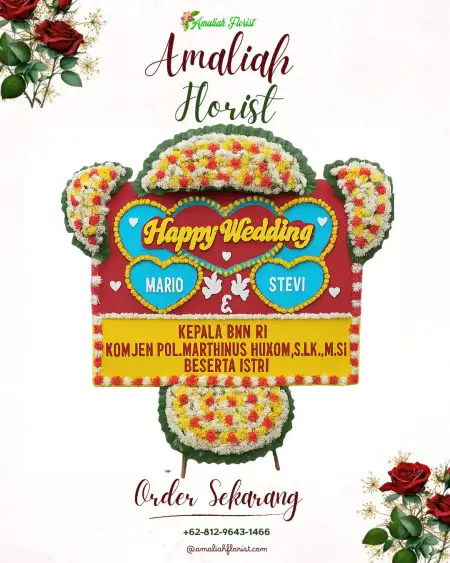 Papan Bunga Pernikahan Sanana